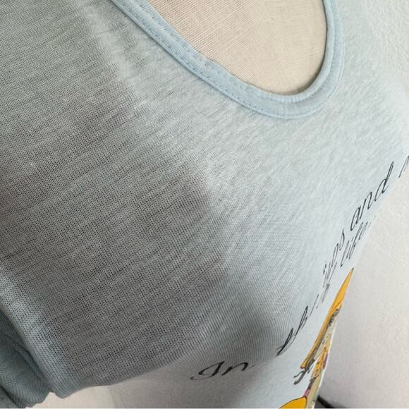 Vintage 70s Seesaw Graphic Nightshirt Nightgown Sheer Novelty Graphic SZ Medium - Picture 6 of 7